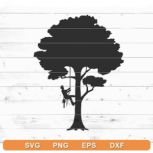 Baumpfleger SVG-Datei - Baumschnitt Png Lasergravur - Baumschneider Schnittdateien (svg, png, eps, dxf)
