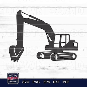 Excavator SVG: Construction Clipart for Cricut, Silhouette & Printable (Digital Download)