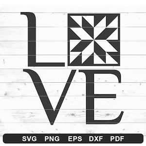 Liebe Quilt Blocks SVG - Quilt Blocks Pattern svg Datei, Digital Cut File, Cricut Datei (svg, png, eps, dxf)