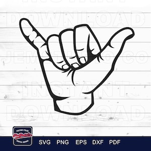 Shaka Hand Sign SVG: Hang Loose Shirt Design (Digital Download)
