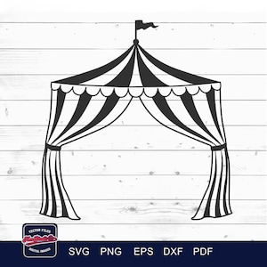 Circus Tent SVG Clipart: Cricut & Silhouette Files (Digital Download)