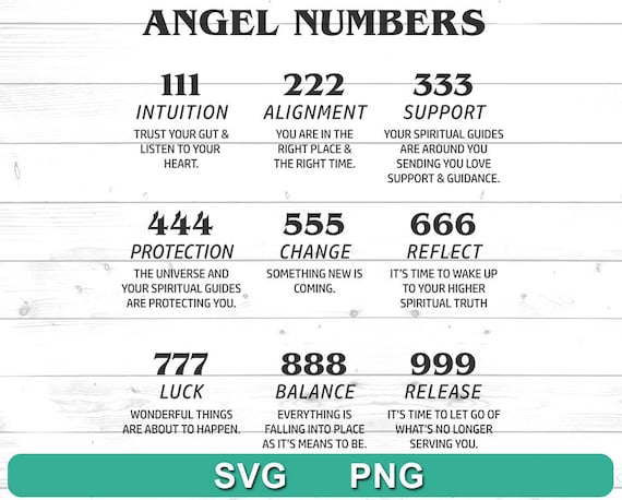 Angel Numbers Chart SVG Angel Number Hoodie Design, Angel Wing, Lucky  Number, Halo, Butterfly, Shirt Design Svg & Png 