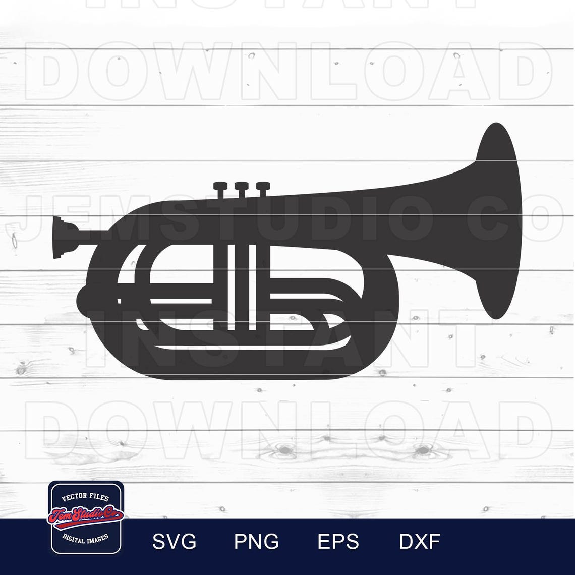 Baritone SVG – Baritone Instrument Cut Files for Cricut, Silhouette ...
