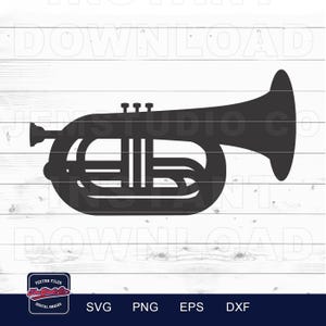 Baritone SVG – Baritone Instrument Cut Files for Cricut, Silhouette (svg, png, eps, dxf)