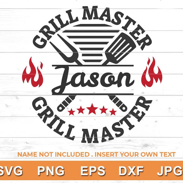 Master Grill - Griller Shirt Apron Design Cut Files - Commercial use