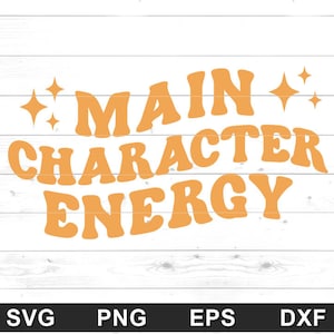 Personagem principal Energy SVG - Motivação positiva, design moderno para moletom com capuz, camiseta, Tumblr, moletom - Cricut DIY, Silhouette Cameo