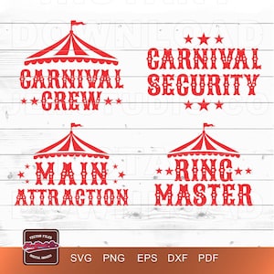 Bundle Carnival Circus SVG: Birthday Shirt Design (svg, png, eps, dxf, pdf)