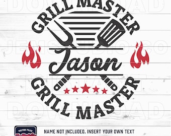 Master Grill SVG - griller shirt schort ontwerp gesneden bestanden (digitale download)