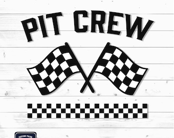 Pit Crew SVG – Racing Flag Födelsedagströja Filer (svg, png, eps, dxf, pdf)