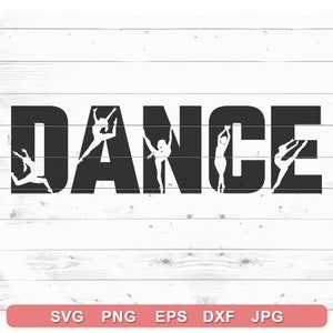 Tanz SVG-Schnittdatei - Tanzteam-Svg, Jazz-Ballett, Tänzerin Design Cricut DIY, Silhouette Cameo (svg, png, eps, dxf, jpg)