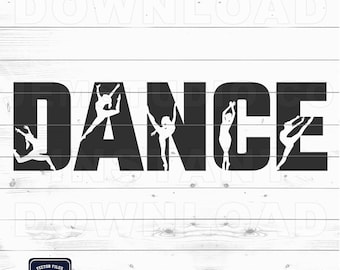 Dance SVG Cut File: Ballet, Jazz, Team Design (Digital Download)