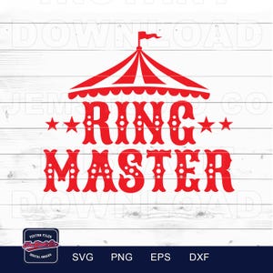 Ring Master SVG: Circus Birthday Shirt Design (Digital Download)