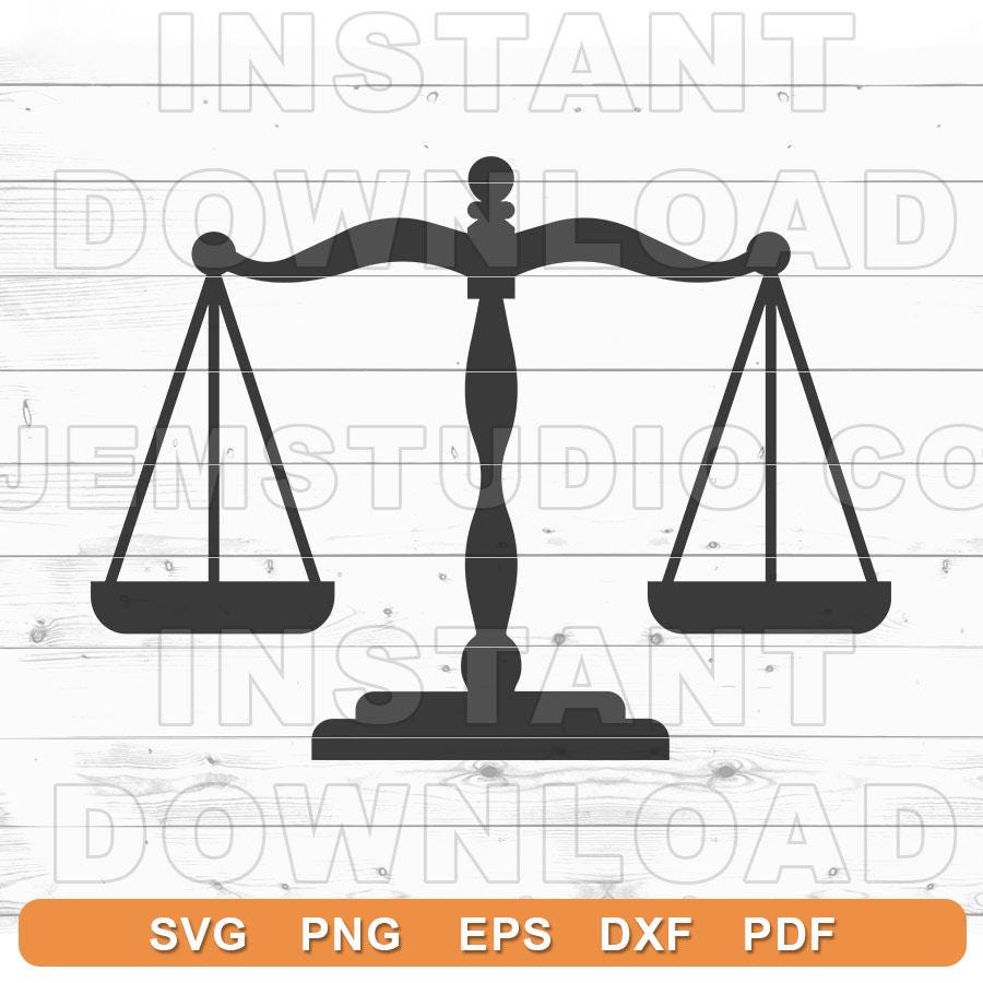 Scales of Justice SVG File - Lawyer Svg, Judge Svg (svg,png, pdf, eps, dxf)