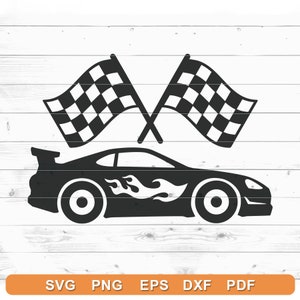 Racing Car SVG - Rennwagen-Svg-Datei, Rennwagen-Geburtstags-Shirt (svg, png, eps, dxf, pdf)