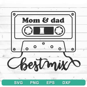 Beste mix pappa en mamma SVG - grappige baby outfit, baby Svg Shirt Design (SVG, png, eps, dxf)