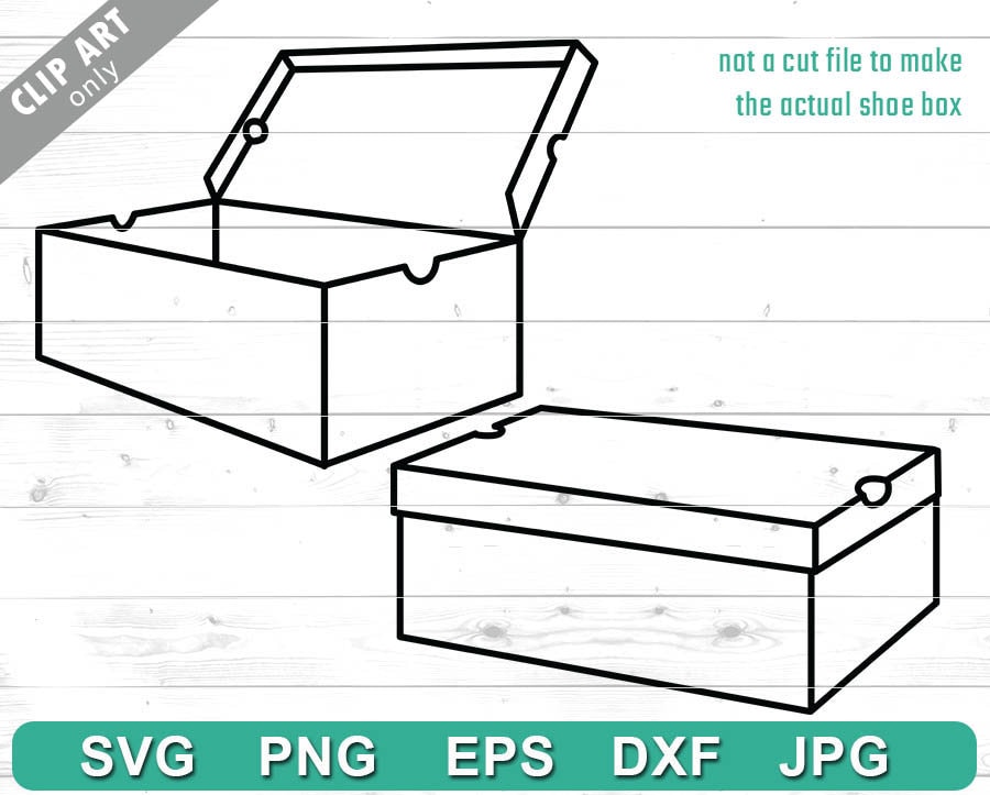 Shoe Box SVG Shoe Box Clipart Shoe Box Files for Cricut Etsy New Zealand
