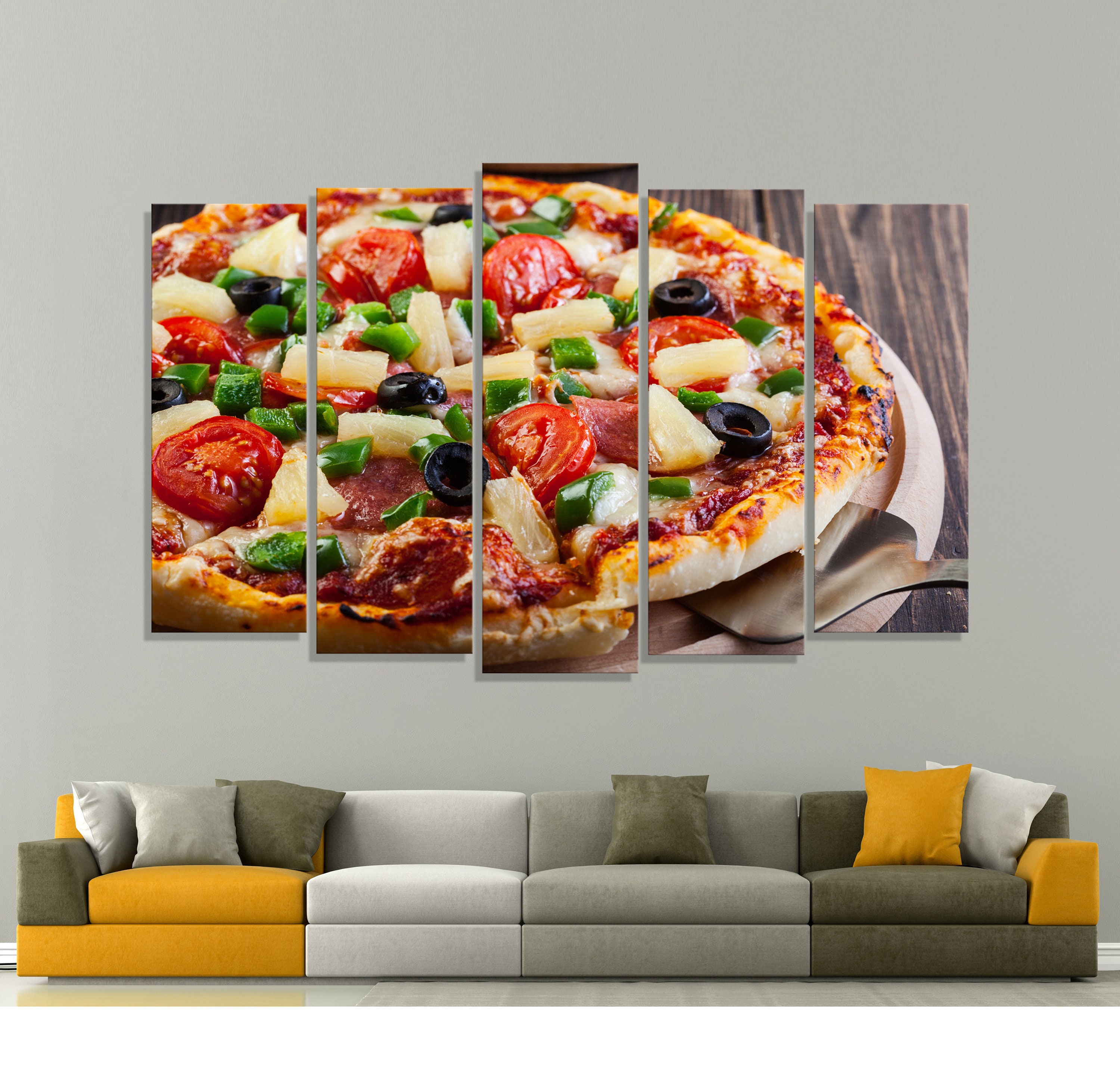 Restaurant wall art pizza canvas art food photography kitchen decor food canvas art food canvas print pizza canvas for restaurant
