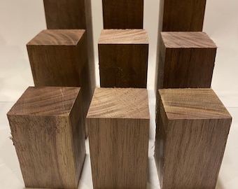 9- 1.25”x1.25”Black Walnut Blanks Mix