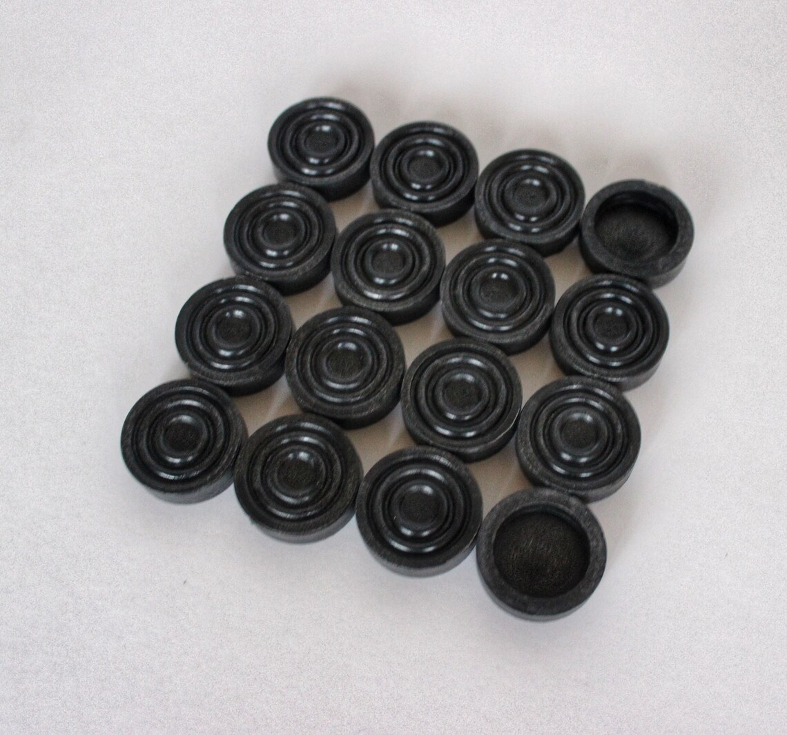 Stone Backgammon Pieces, Replacement Backgammon Checkers or Chips Black