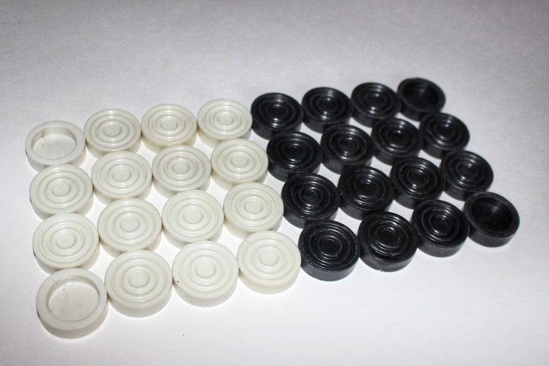 Stone Backgammon Pieces, Replacement Backgammon Checkers or Chips Black