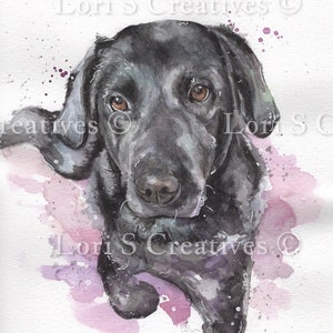 Labrador, art, print, watercolour, gift, dog lover, home decor