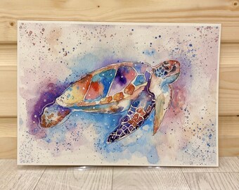 Turtle, tortoise, Herman’s tortoise, reptiles, print, sea life, tropical animal, zoo animals, gift