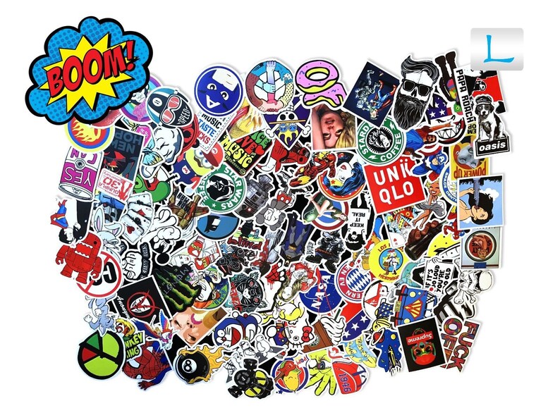 100 Pcs Sticker Pack Cool Vinyl Sticker Lot Aesthetic Etsy