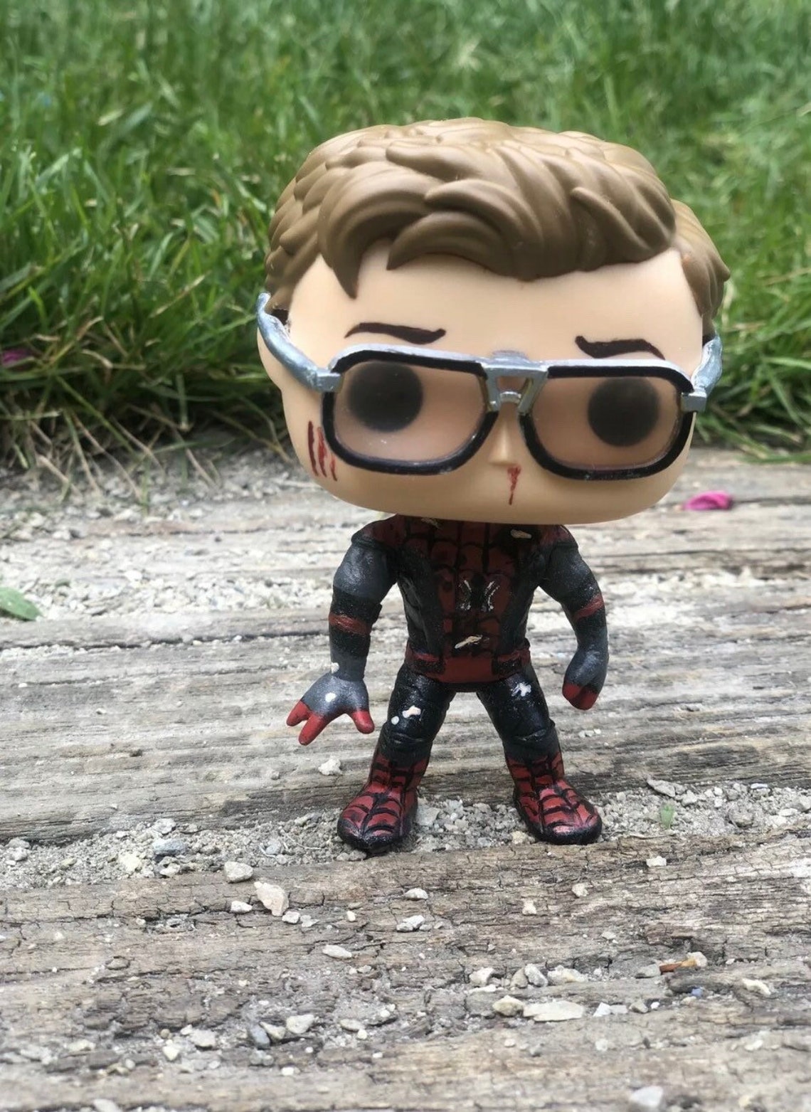 CUSTOM Funko Pop Unmasked Movie Spiderman Peter Parker Far | Etsy