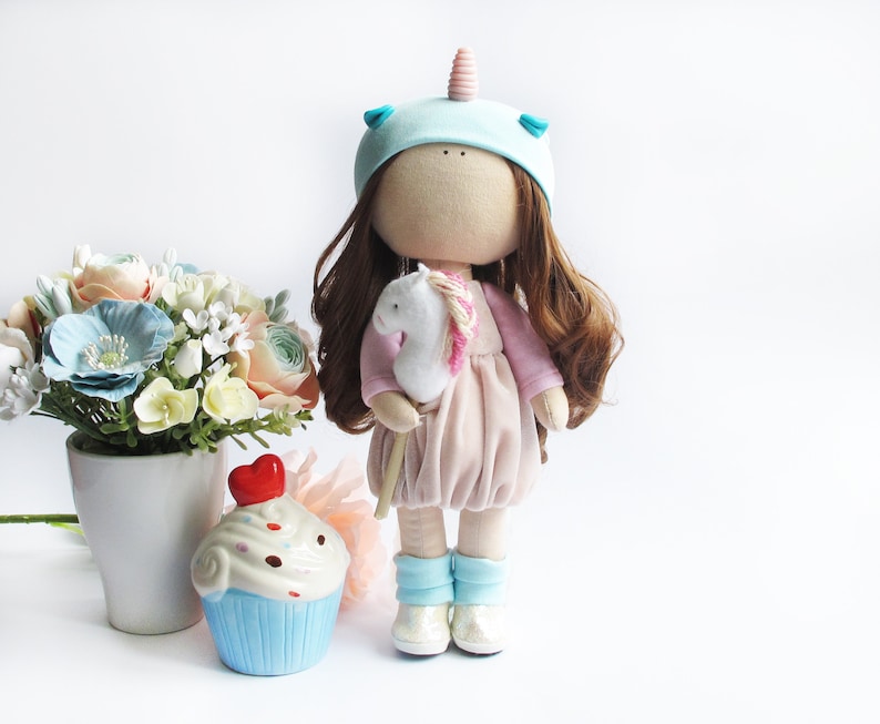 10 Tilda Doll Tutorial Nursery Doll Body Sewing Unicorn Rag Doll Body Interior Art Doll Handmade Sewing Pattern Doll Body 26 cm