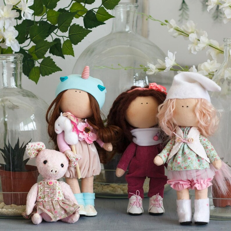 10 Tilda Doll Tutorial Nursery Doll Body Sewing Unicorn Rag Doll Body Interior Art Doll Handmade Sewing Pattern Doll Body 26 cm