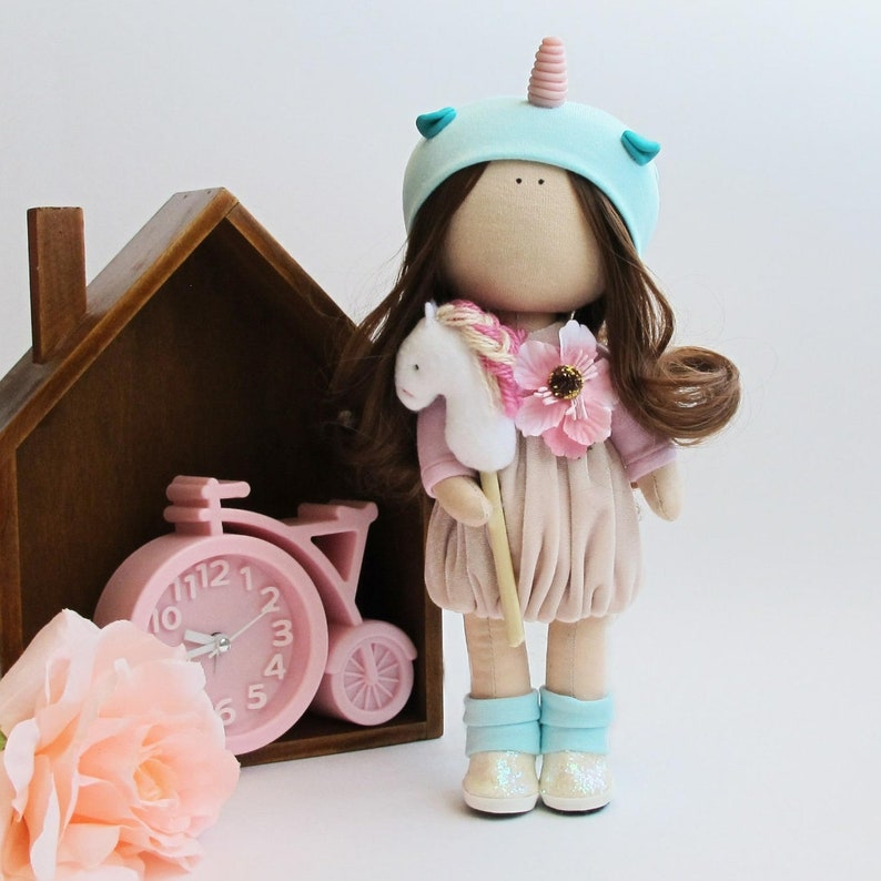 10 Tilda Doll Tutorial Nursery Doll Body Sewing Unicorn Rag Doll Body Interior Art Doll Handmade Sewing Pattern Doll Body 26 cm