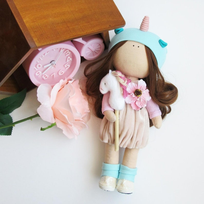 10 Tilda Doll Tutorial Nursery Doll Body Sewing Unicorn Rag Doll Body Interior Art Doll Handmade Sewing Pattern Doll Body 26 cm