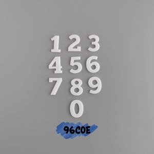96 COE 1 1/2&quot; Number Precut Shape, Fused Glass Mosaics and Stained Glass Artist, Various Sizes and Colors, Glass Waterjet Cutouts