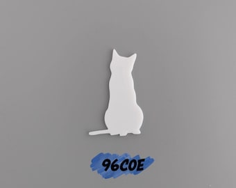 96 COE 2 3/4" Precut sitting cat #4 glass shape for fused stained glass and mosaic crafts glass art supplies pet animal lover cat lady