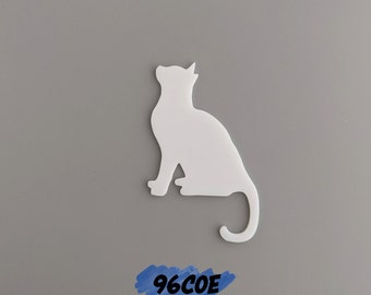 96 COE 3 1/3" Precut Sitting Cat #3 Glass Shape For Fused Stained Glass and Mosaic Crafts Glass Art Supplies Pet Animal Lover Cat Lady
