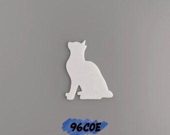 96 COE 3" Precut Sitting Cat Glass Shape For Fused Stained Glass and Mosaic Crafts Glass Art Supplies Pet Animal Lover Cat Lady
