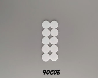 90 COE 1/2" to 2" 10 pk Pre-cut Circles New Pk Size for Fused, Stained, Mosaic Glass Artists, Various Sizes, Colors, Glass Waterjet Cutouts