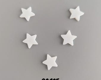 90 COE 3/4" to 1" 5 pk Pre-cut Stars for Fused, Stained, Mosaic Glass Artists, Various Sizes, Colors, Glass Waterjet Cutouts