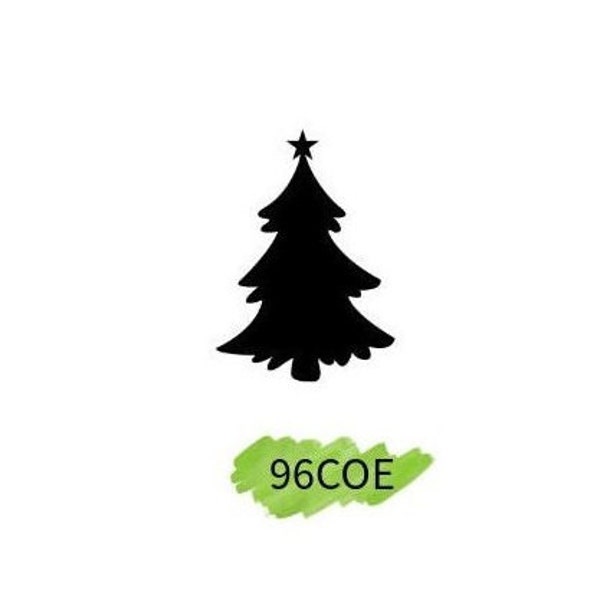 96 COE Christmas Tree with Star #1 Glass Precut for Fused Stained and Mosaic Art Projects Holiday Ornament Cutout Glass Shape Supplies