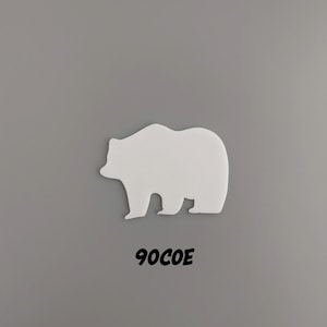 90 COE Precut Glass Bear Shape for Fused Glass Mosaic and Stained Glass Artists, Glass Craft Supply Forest Nature Theme Animal Cutout