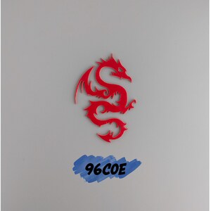 96 COE 4 1/4&quot; Dragon Glass Precut for Fused Stained Glass and Mosaic Craft Glass Art Supplies Waterjet Fusible Child Fantasy Themed Cutout