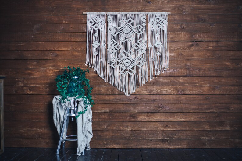 Large woven wall hanging mid century wall hanging modern Etsy