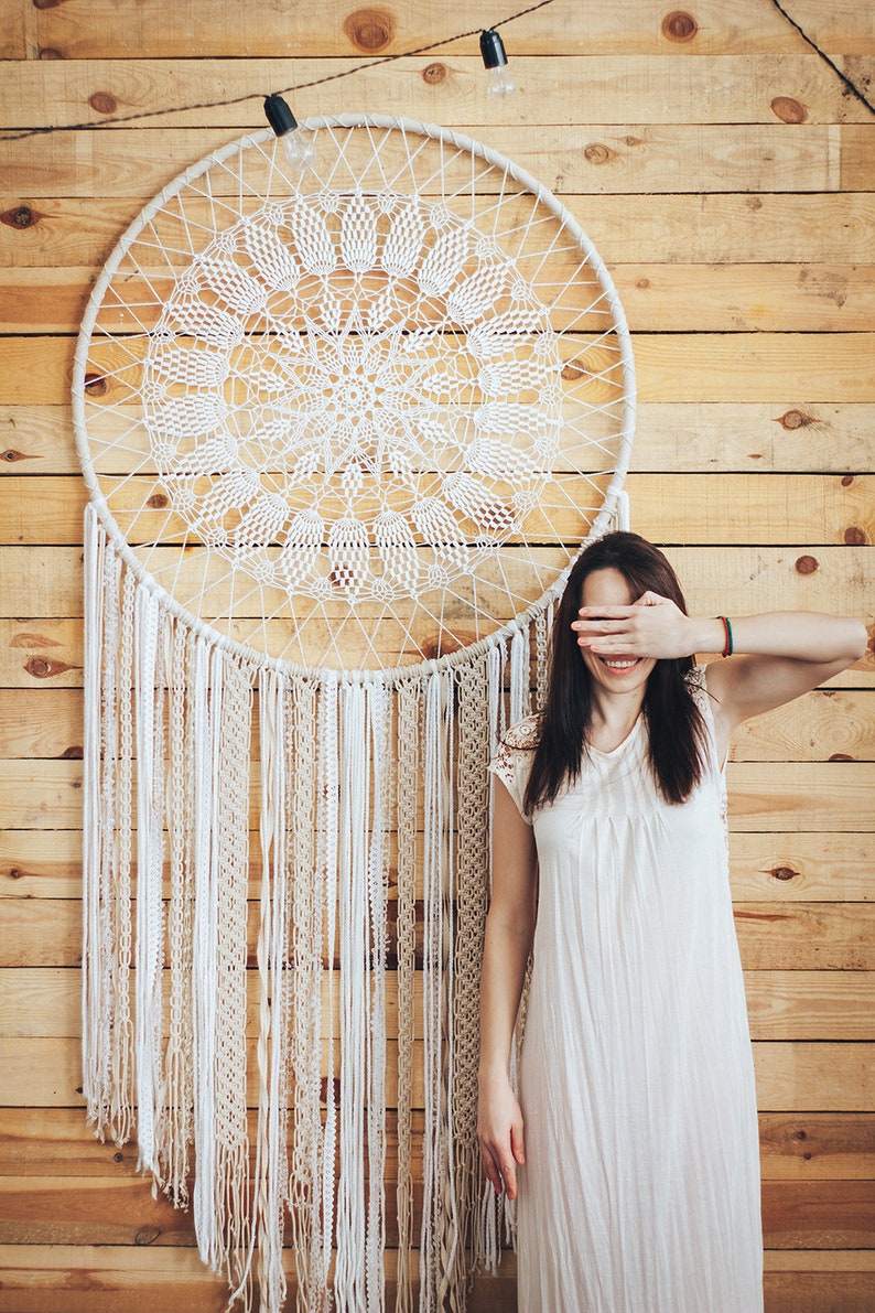 Extra large dreamcatcher Boho dream catcher wall hanging | Etsy