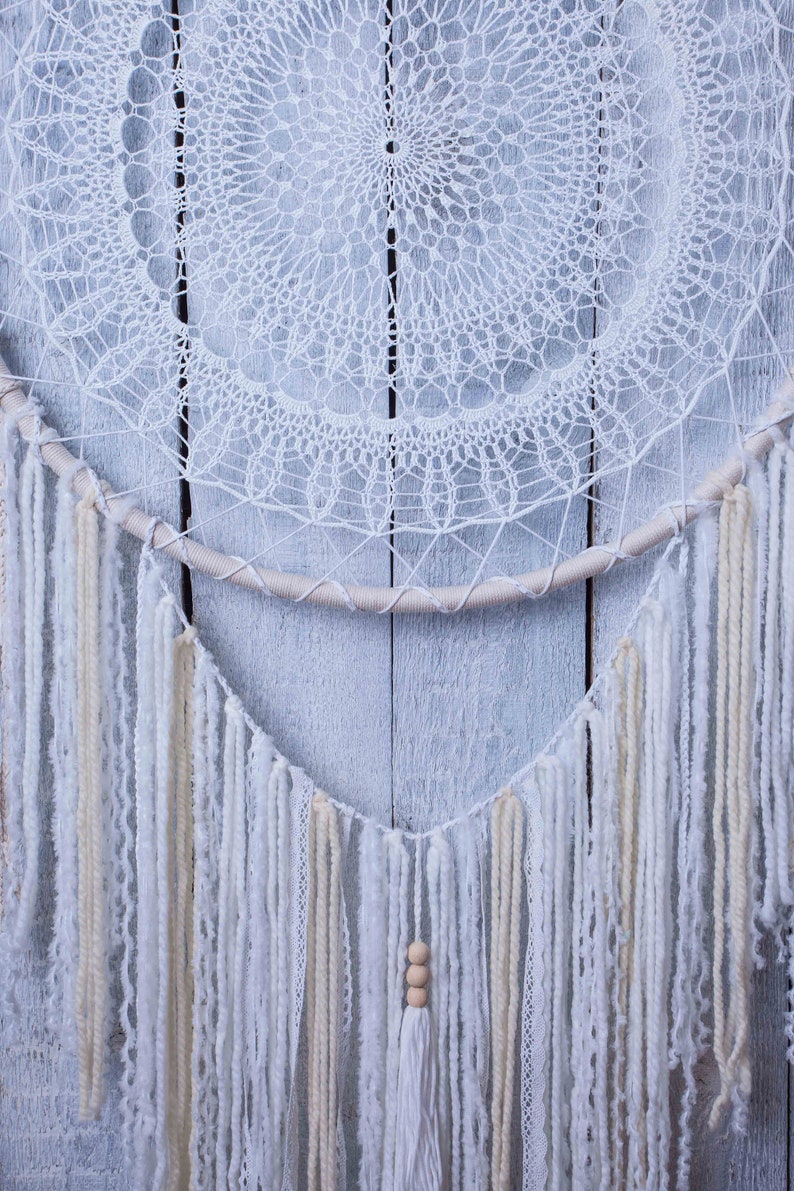 Large dream catcher doily dream catcher wall hanging macrame Etsy