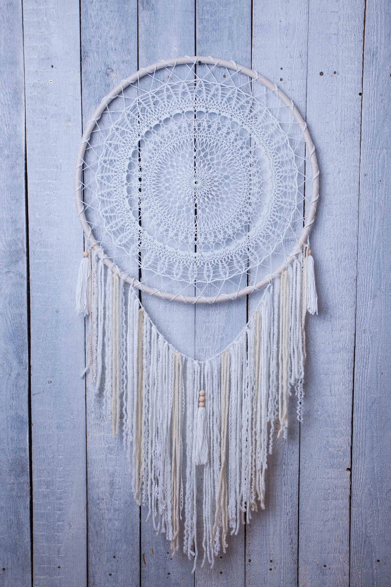 Large dream catcher doily dream catcher wall hanging macrame Etsy