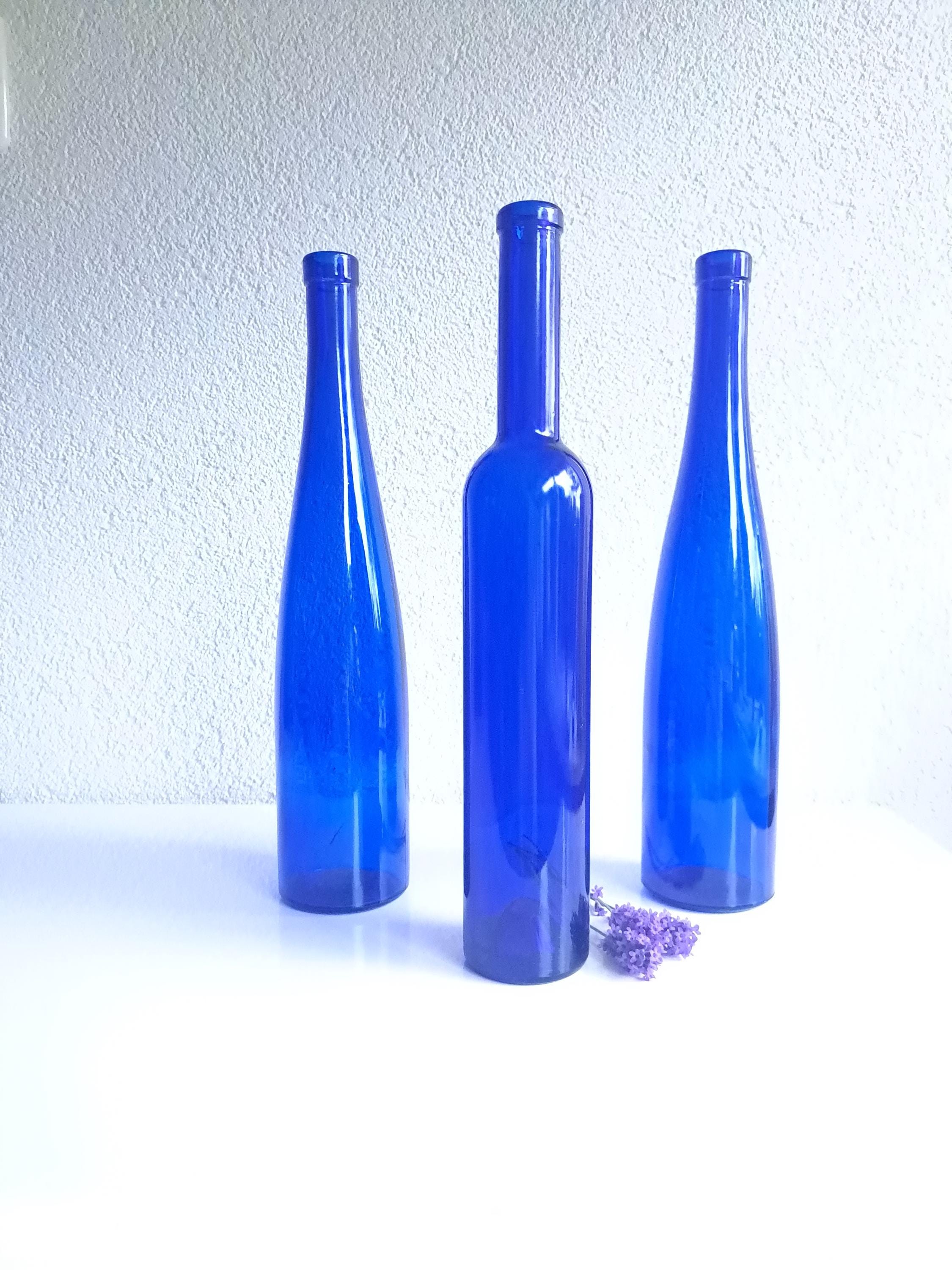 Cobalt blue bottles/Glass/Sun bottles/ Blue solar bottle