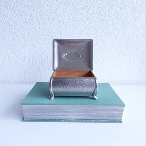 Schmuck-Box auf Beinen / Hochzeit Ski / Aufbewahrungsbox / Metall /Silber/Schmuck-Box