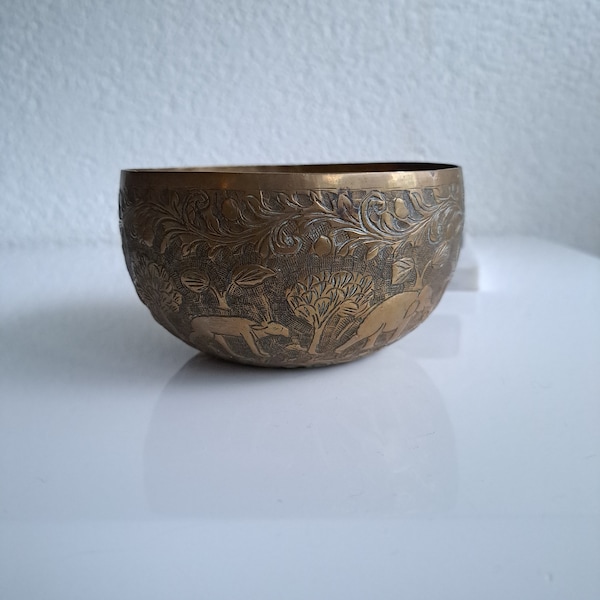 Vintage/Brass/Copper bowl/worked/gold-colored/Singing bowl