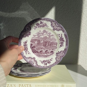 Johnson Bros England/ Cake plates/ tableware/ Purple/Porcelain/Dessert plate