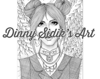 Aesthetic Coloring Etsy